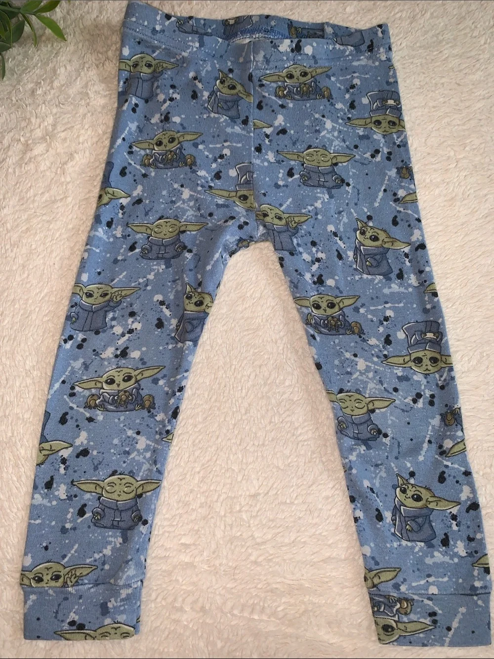 Gap Star Wars Yoda Blue Pajama Set 2 EUC